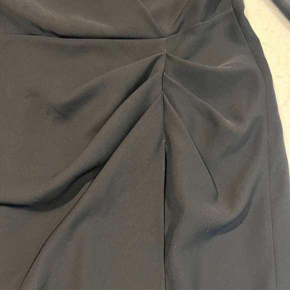 Emporio Armani Faux Wrap Dress Long Sleeve Navy Blue Women's 46 NWT - Picture 5 of 14